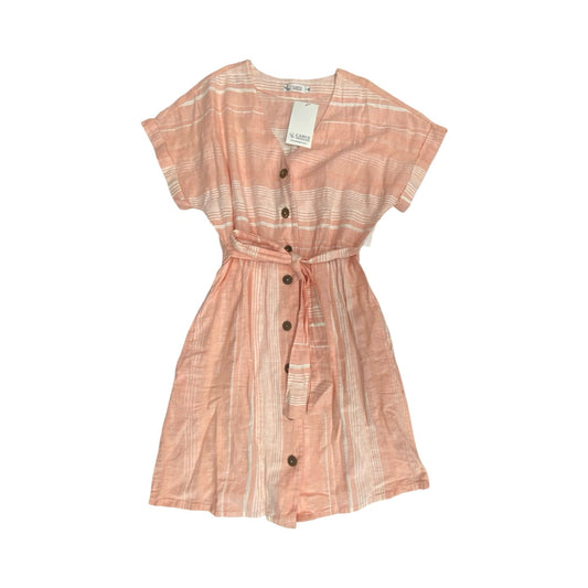 Dress Party Midi By Carve Designs In Pink & White, Size:Xs