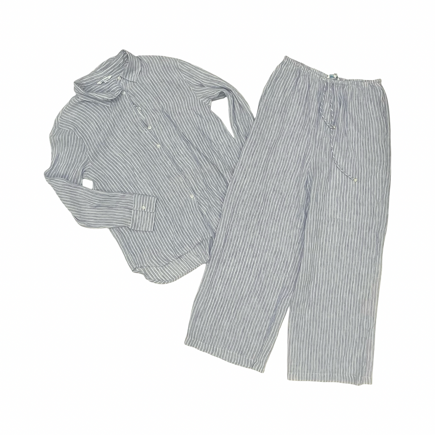 Pants Set 2Pc By Blue Island In Blue & White, Size:L