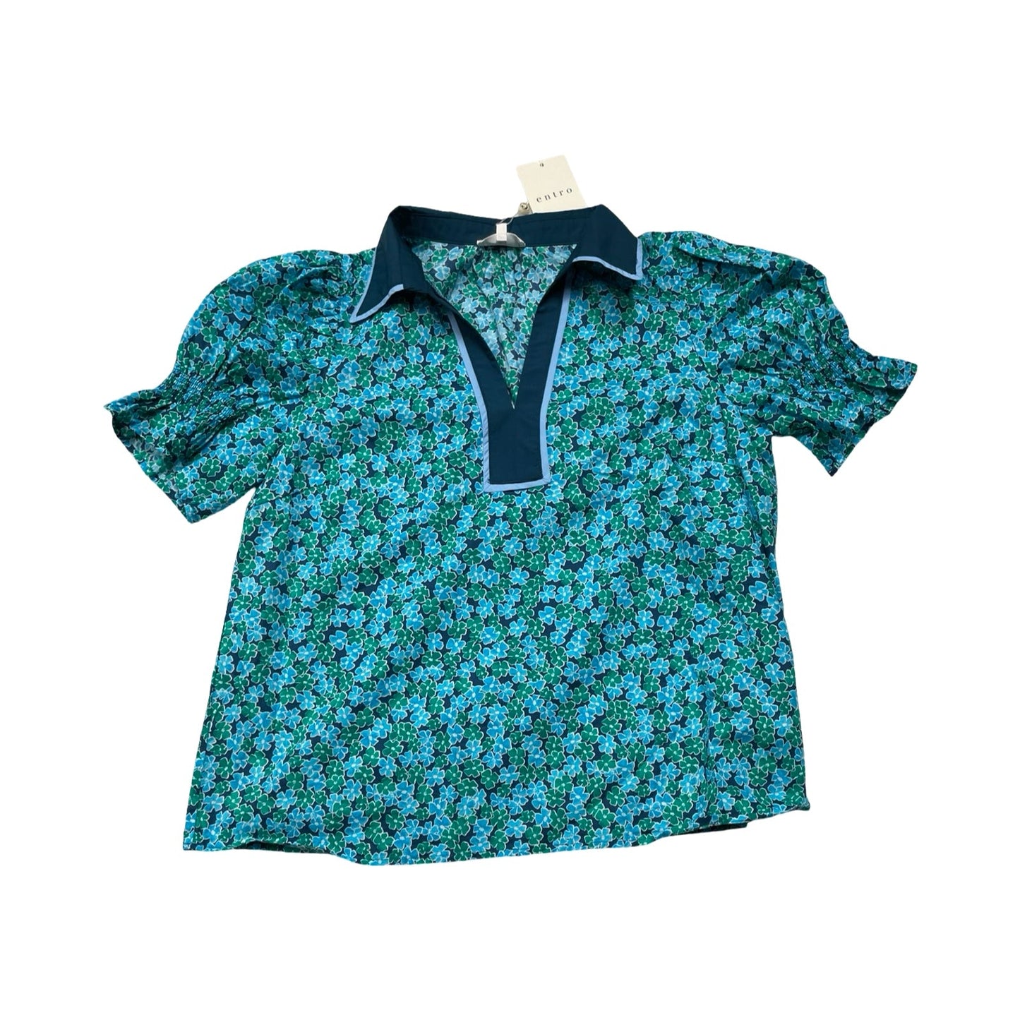 Top Ss By Entro In Blue & Green, Size:L