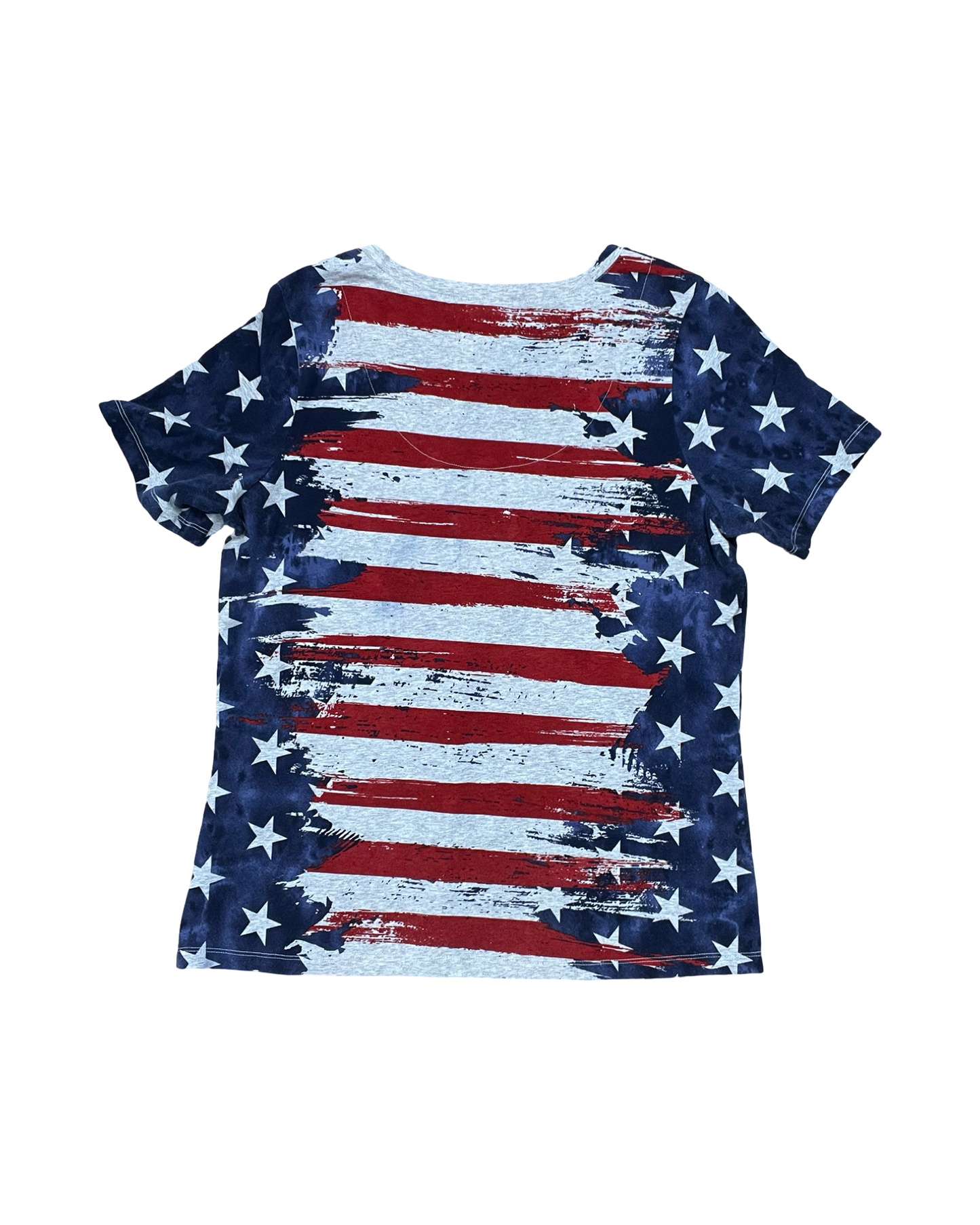 Top Ss By Denim And Company In Blue Red & White, Size:M