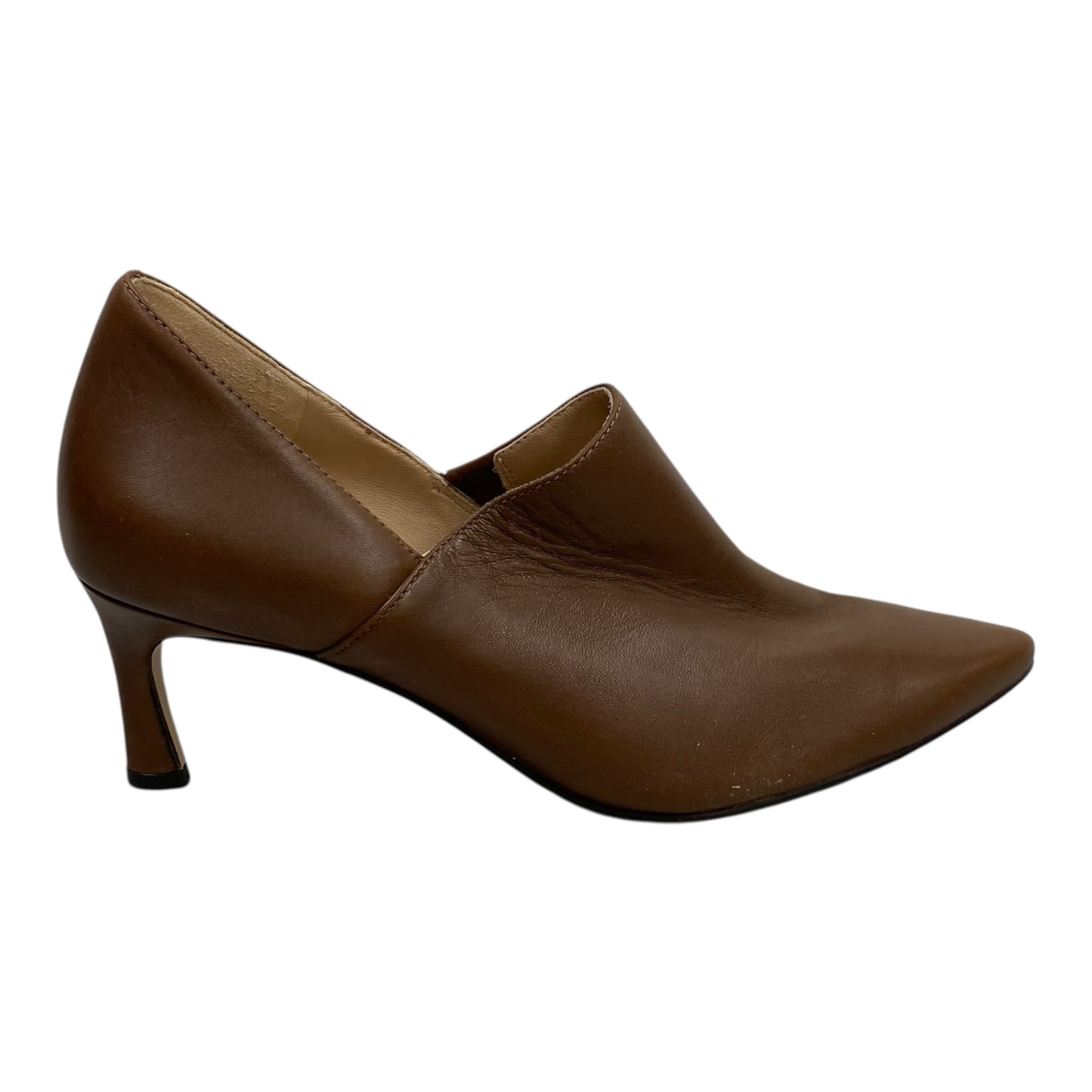 Boots Ankle Heels By Clothes Mentor In Brown, Size:8