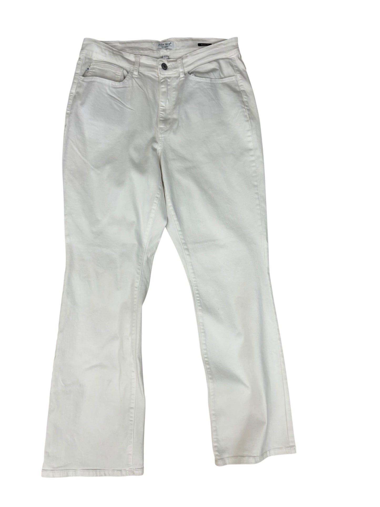 Jeans Boot Cut By Judy Blue In White, Size:16