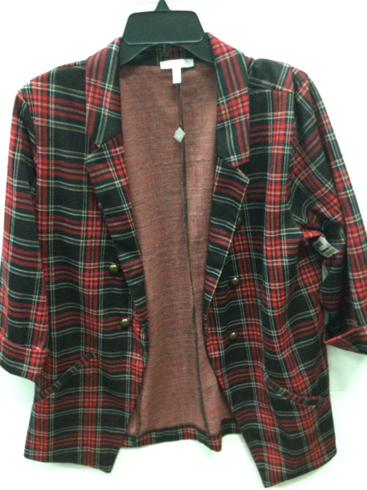 Blazer By Maurices In Red, Size:1X