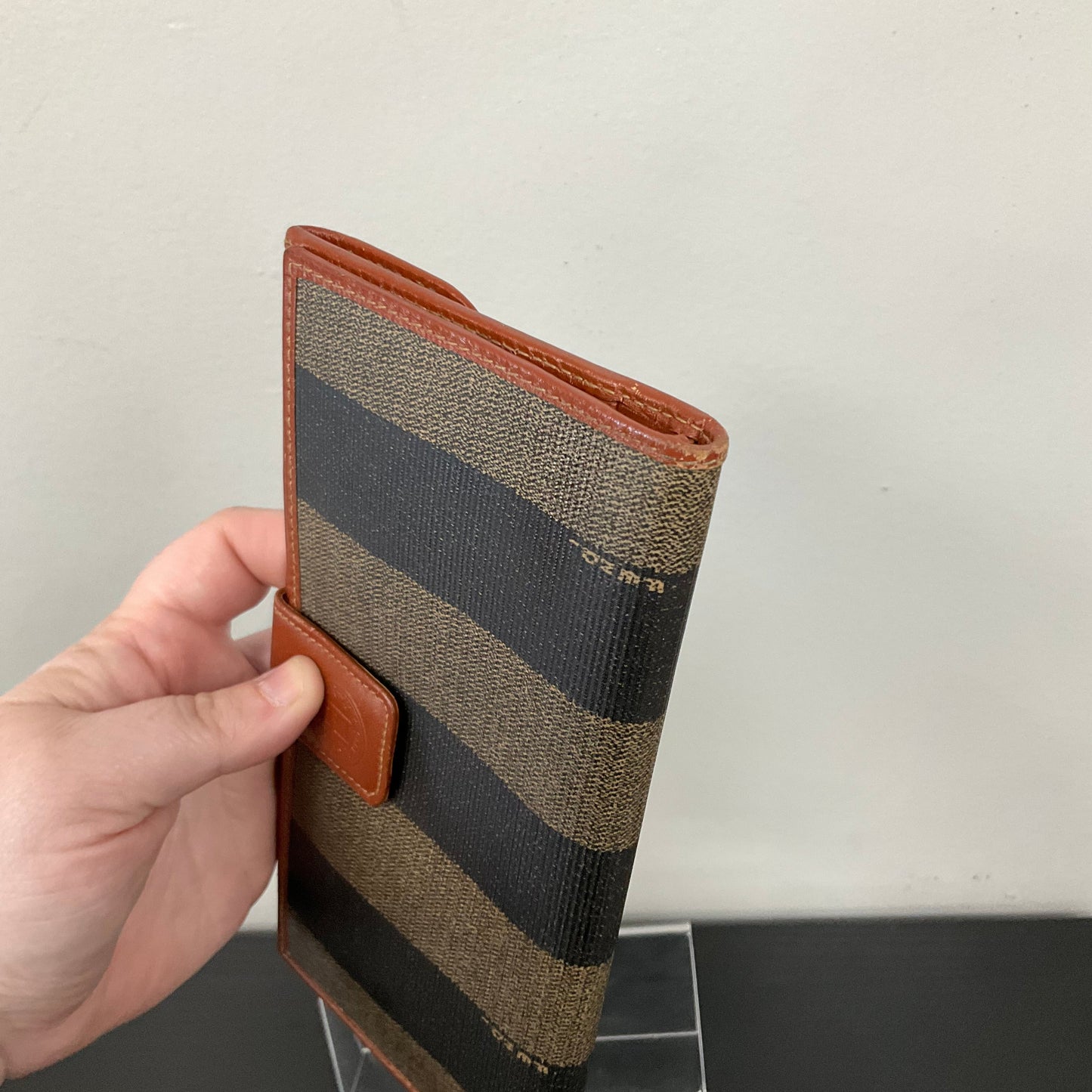 Wallet Luxury Designer By Fendi In Striped Pattern, Size:Medium