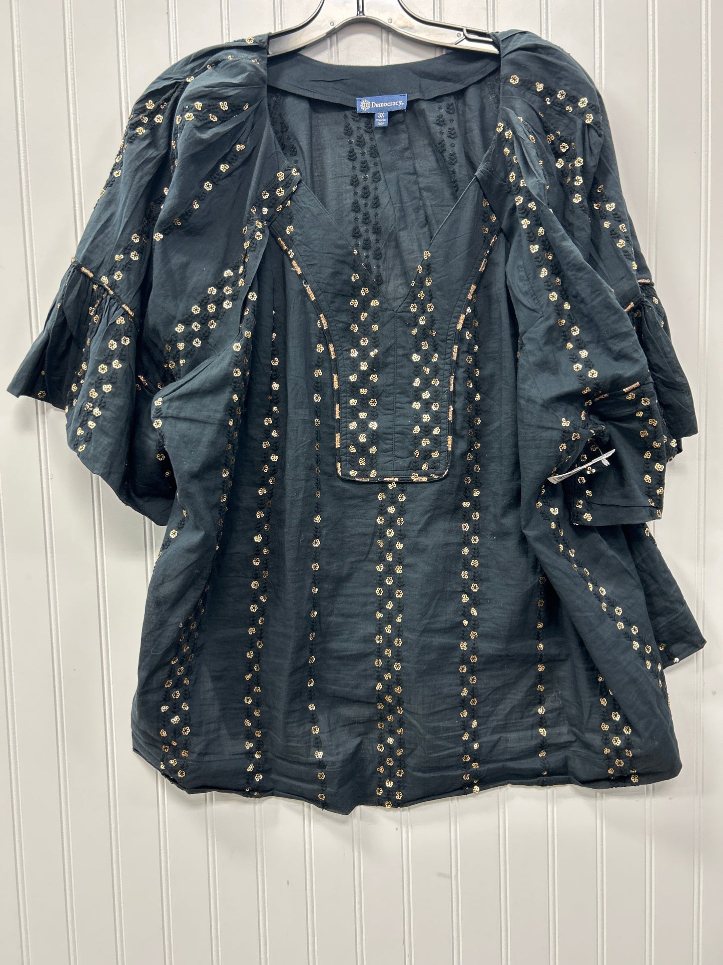 Top Ss By Democracy In Black, Size:3X