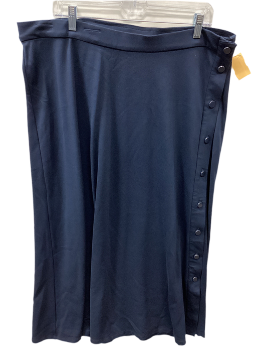 Skirt Maxi By Cj Banks In Navy, Size:1X
