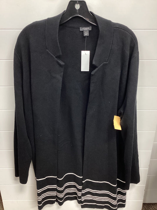 Sweater Cardigan By Ann Taylor In Black, Size:Xl