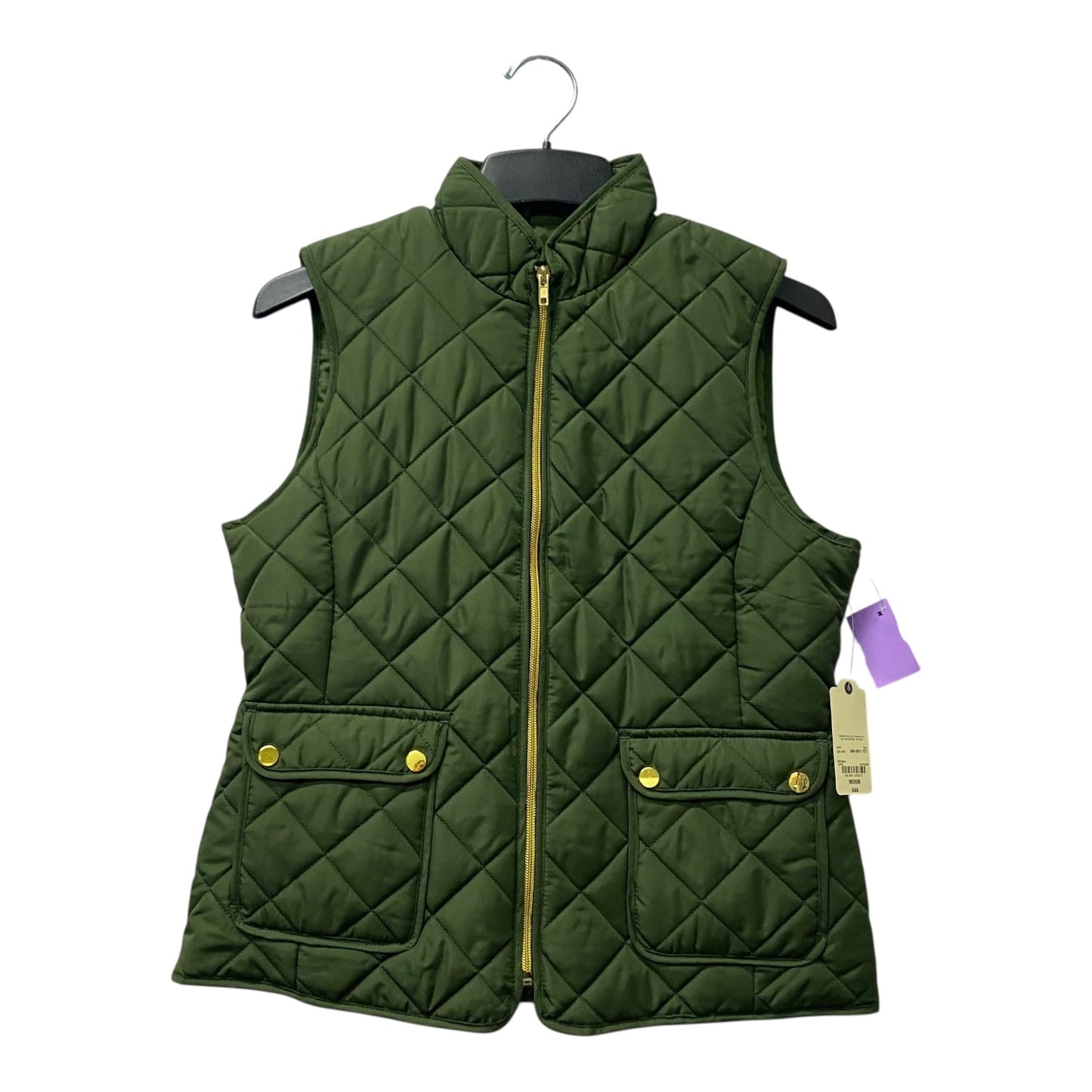 Vest Faux Fur & Sherpa By St Johns Bay In Green, Size:M