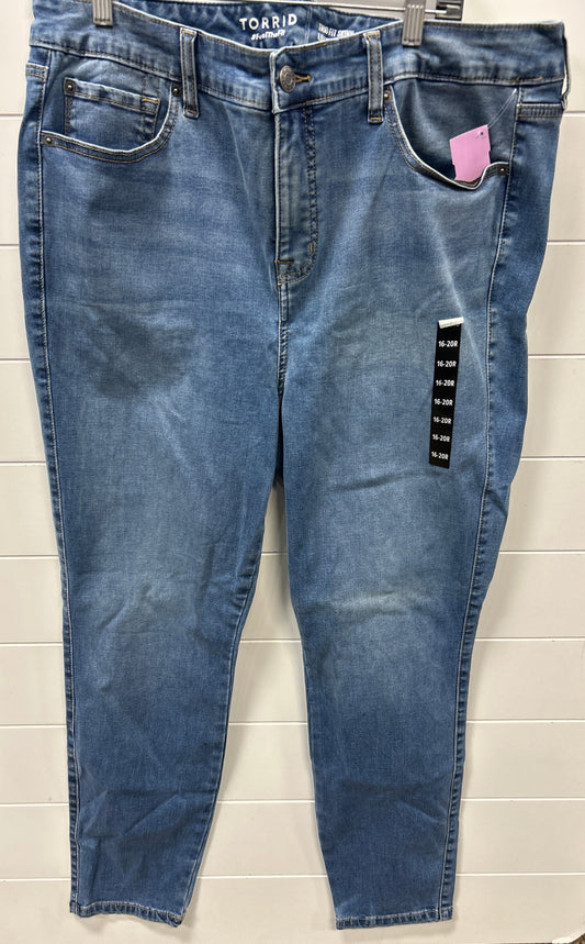 Jeans Skinny By Torrid In Blue Denim, Size:Xl