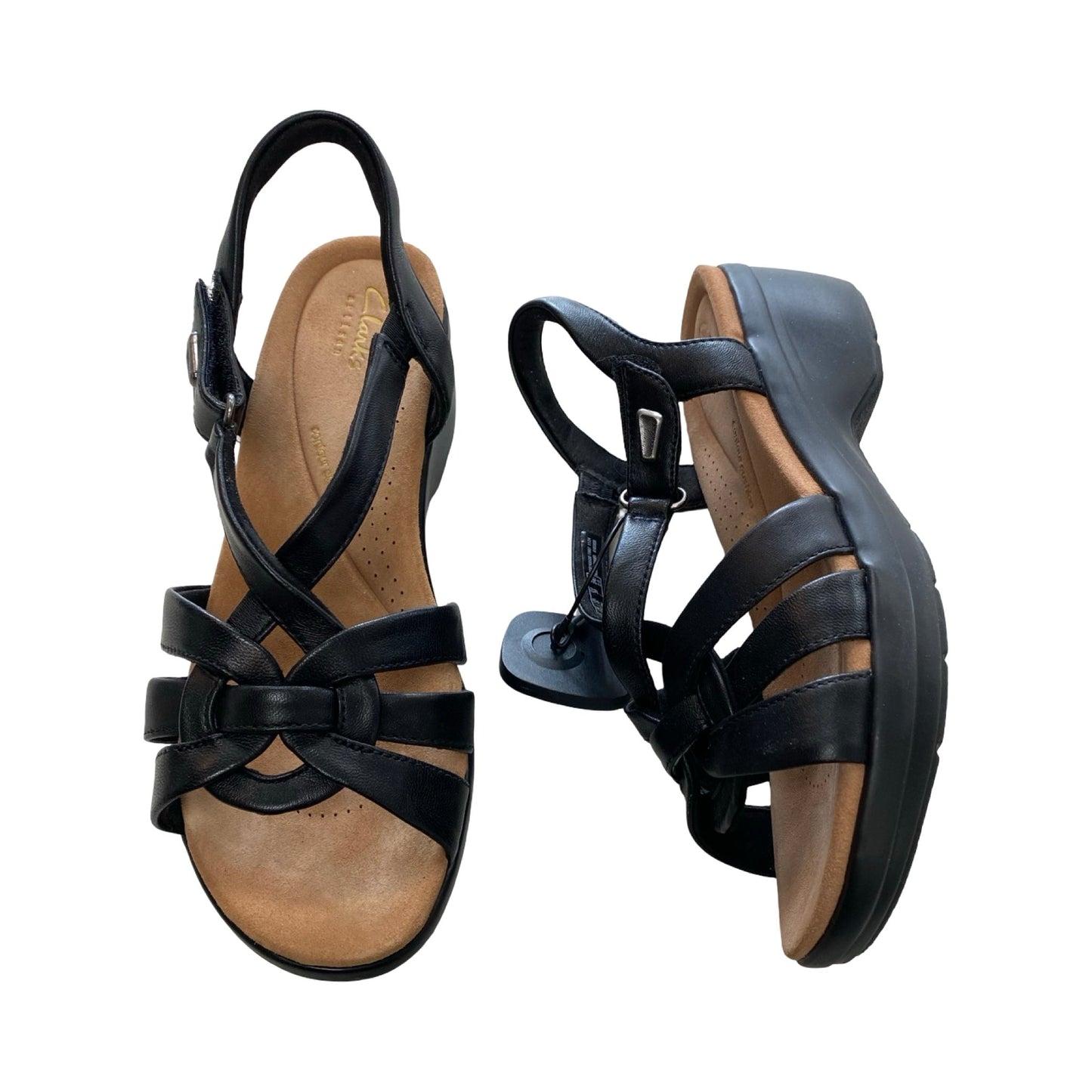 Sandals Heels Block By Clarks In Black, Size:8