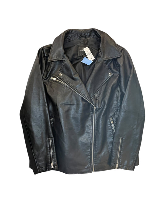 Jacket Moto By Lane Bryant In Black, Size:Xxl
