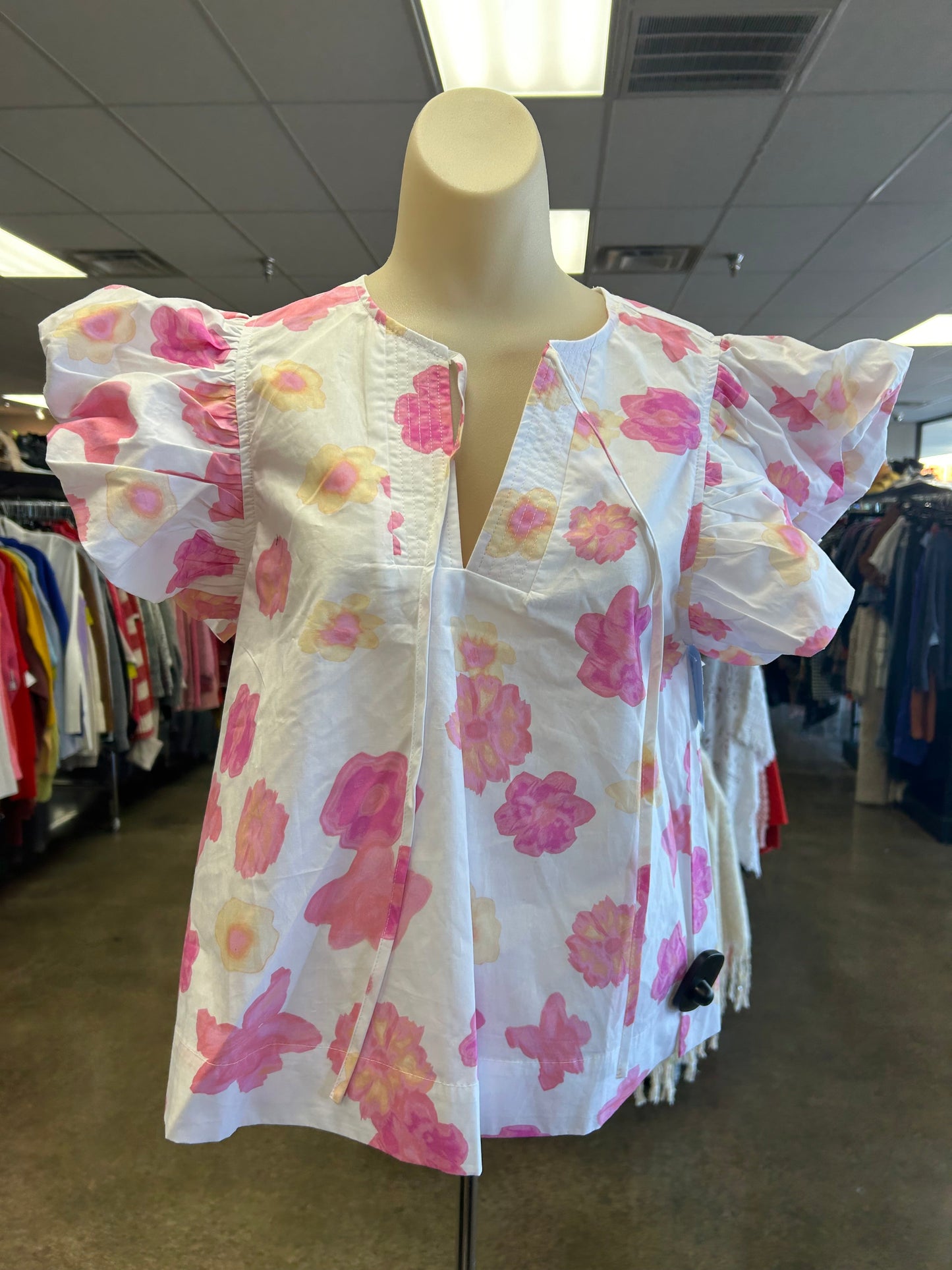 Top Ss By Strut & Bolt In Pink & White, Size:S