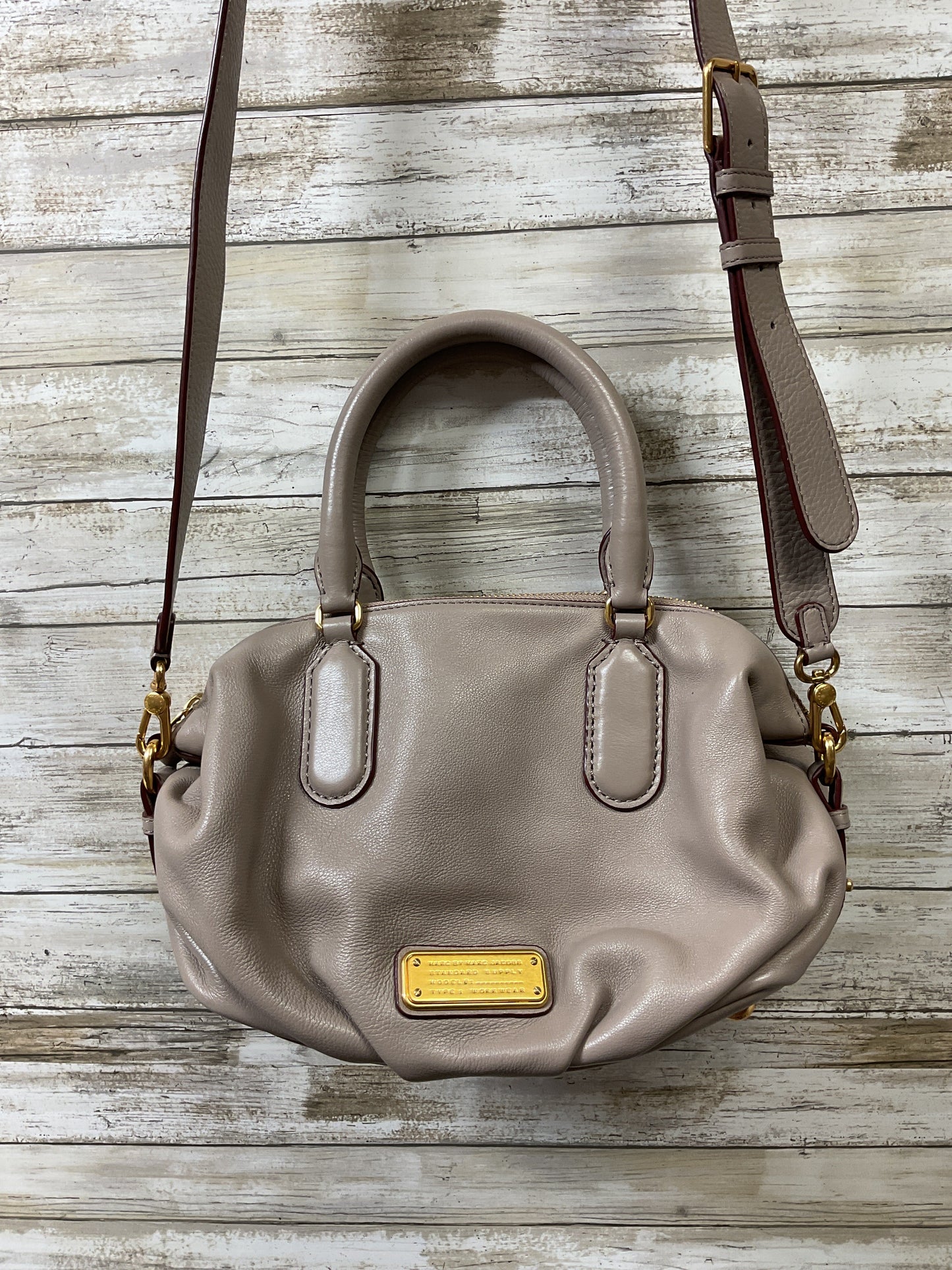 Handbag Designer By Marc By Marc Jacobs In Taupe, Size:Small