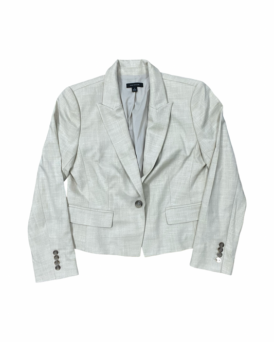 Blazer By Ann Taylor In Beige, Size:10