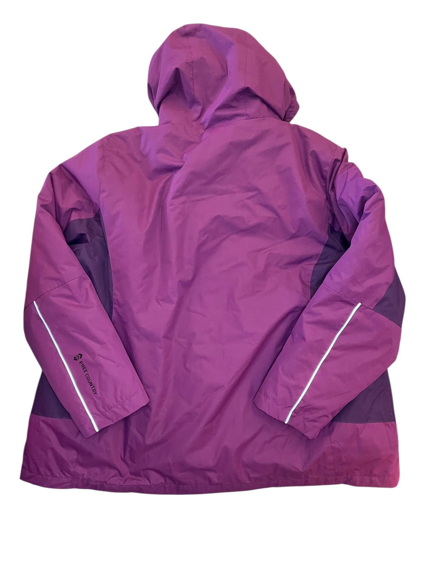 Coat Puffer & Quilted By Free Country In Purple, Size:2X