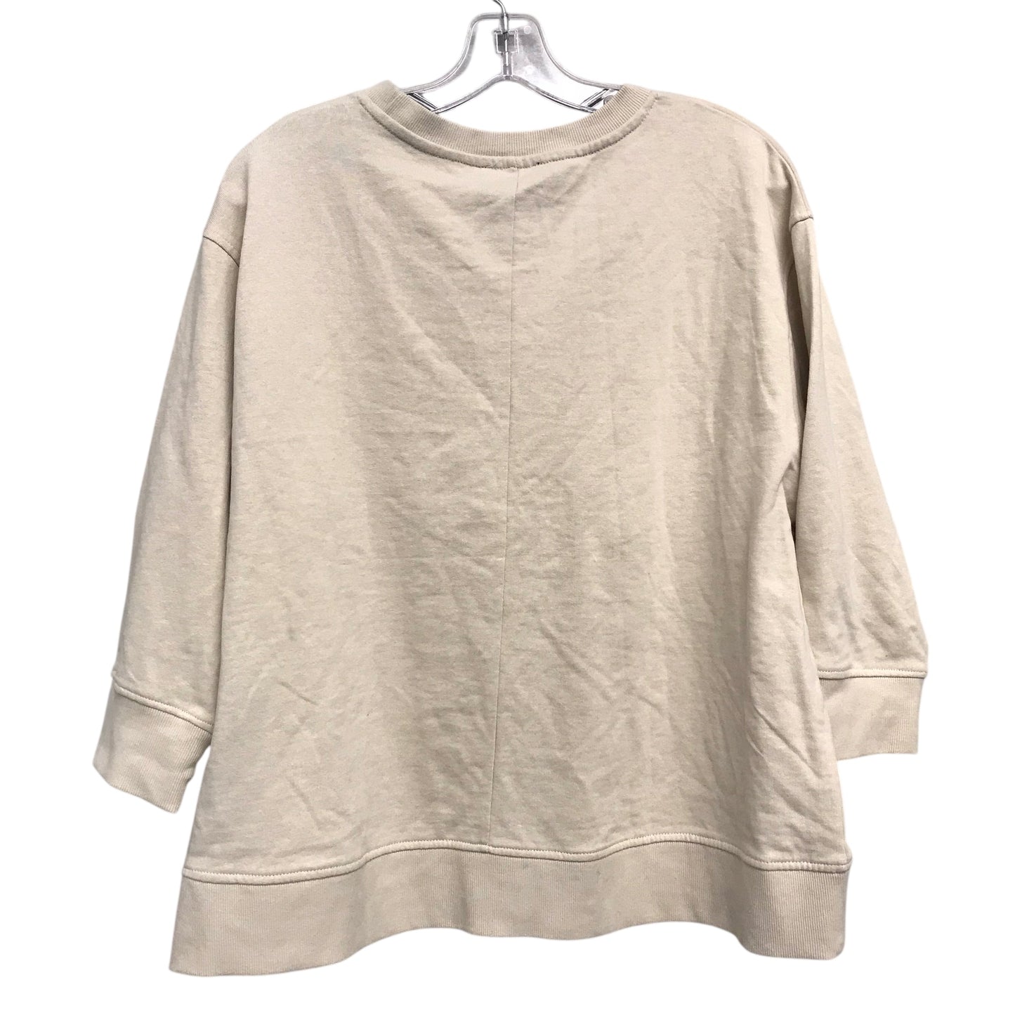 Top 3/4 Sleeve By Zara In Beige, Size:Xl