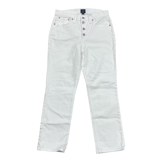 Jeans Straight By J. Crew In White, Size:6