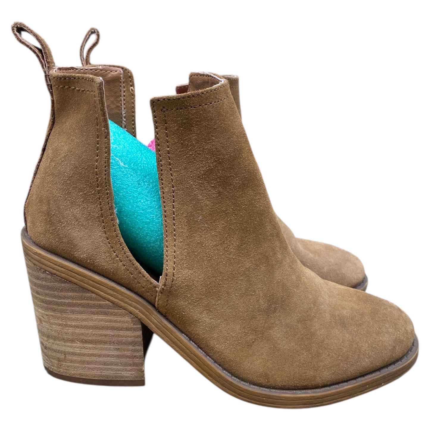 Boots Ankle Heels By Steve Madden In Brown, Size:8