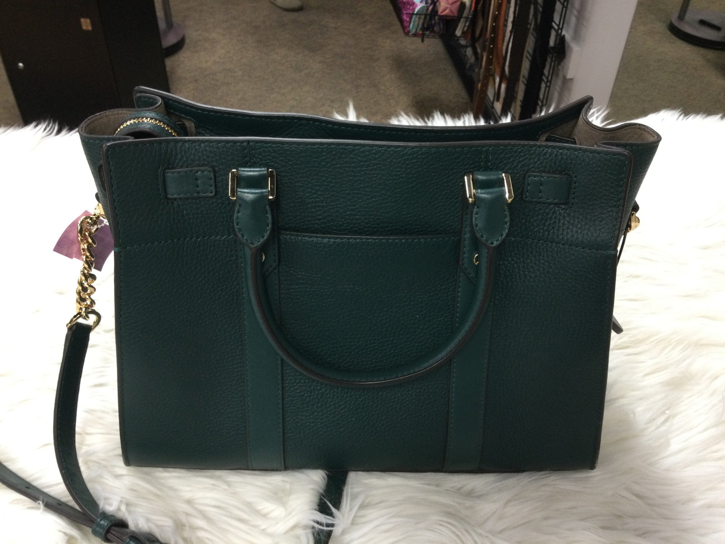 Handbag Designer By Michael Kors In Green, Size:Large