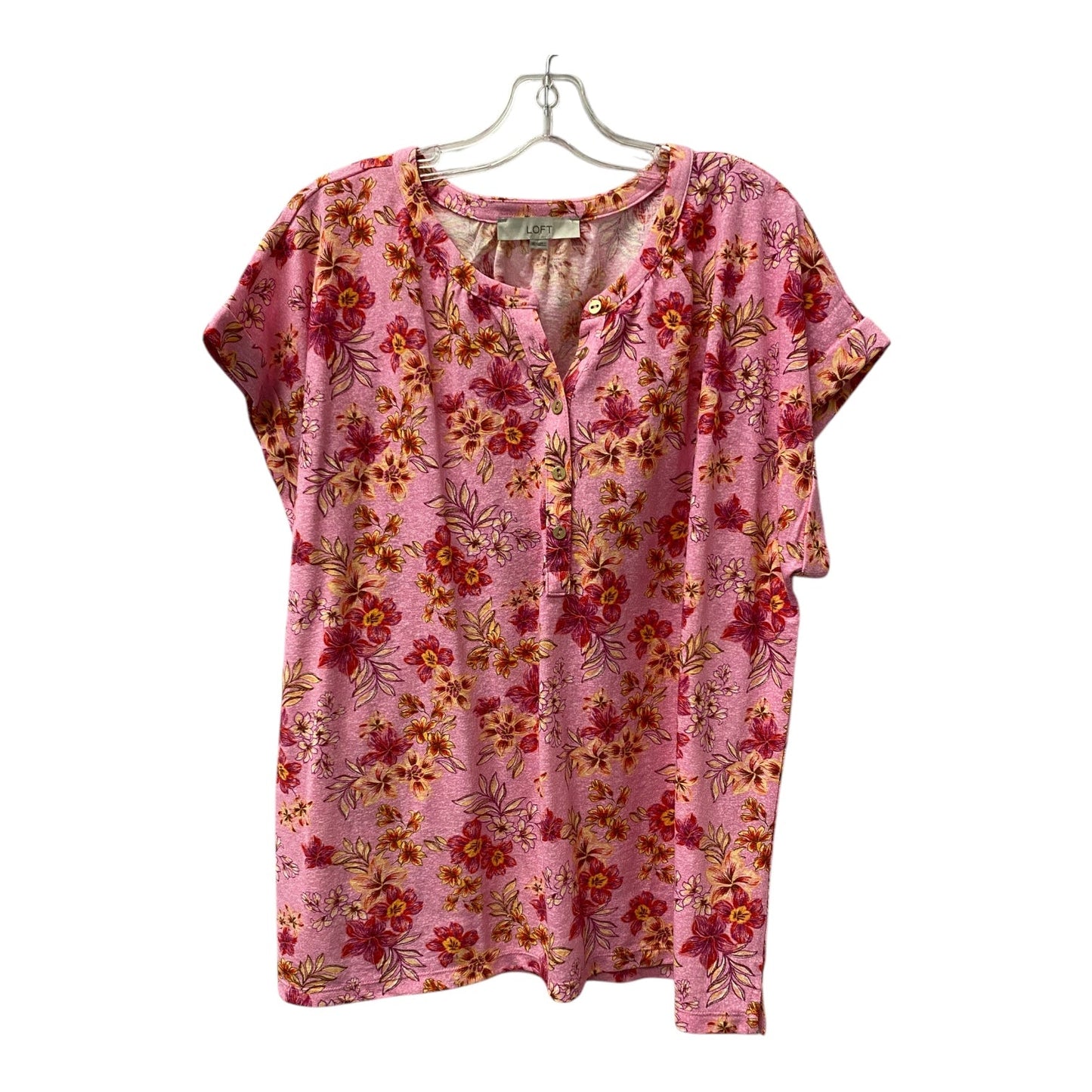Top Ss By Loft In Pink, Size:Xl