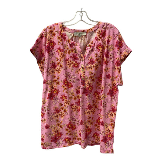 Top Ss By Loft In Pink, Size:Xl