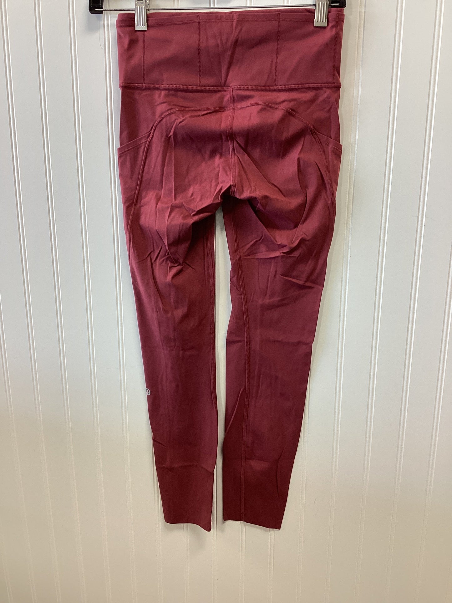 Athletic Leggings By Lululemon In Red, Size:4