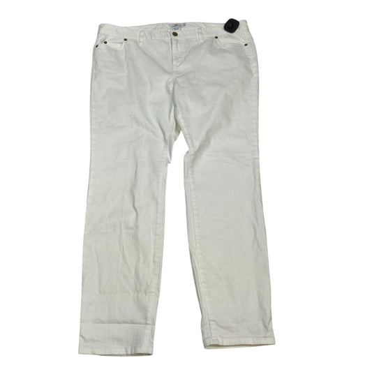 Jeans Designer By Vineyard Vines In White Denim, Size:16