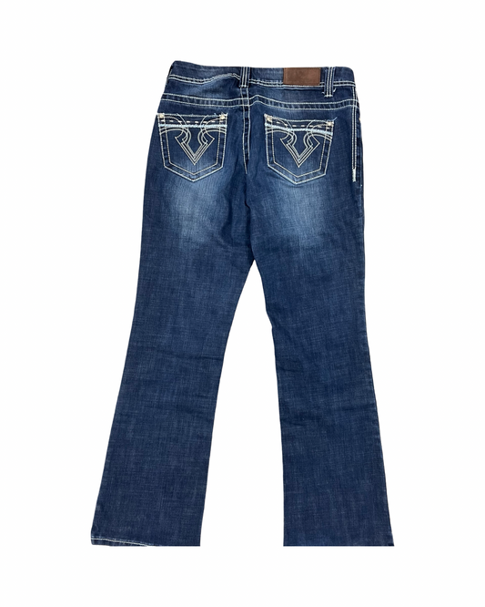 Jeans Boot Cut By Clothes Mentor In Blue Denim, Size:10
