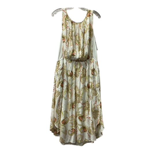 Dress Casual Midi By J. Jill In Green & Orange, Size:M