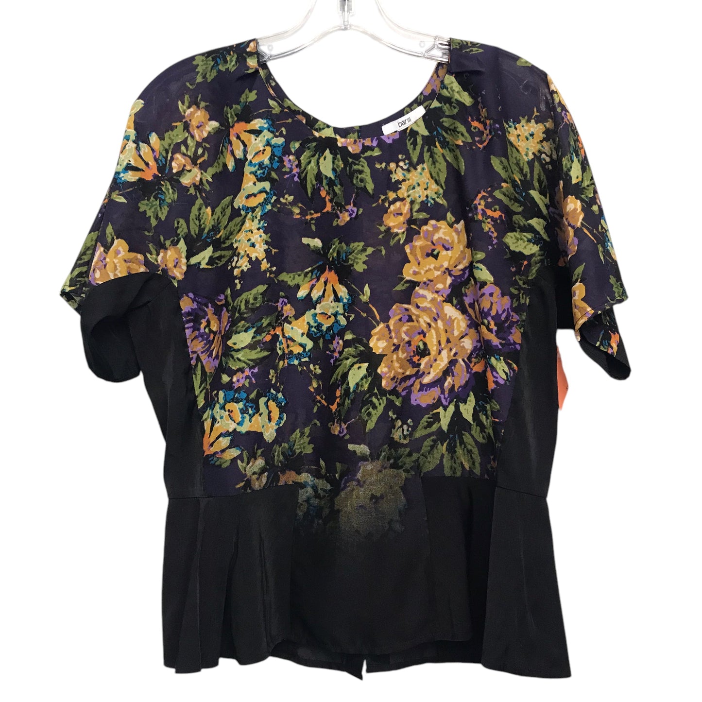 Top Ss By Bar Iii In Floral Print, Size:L