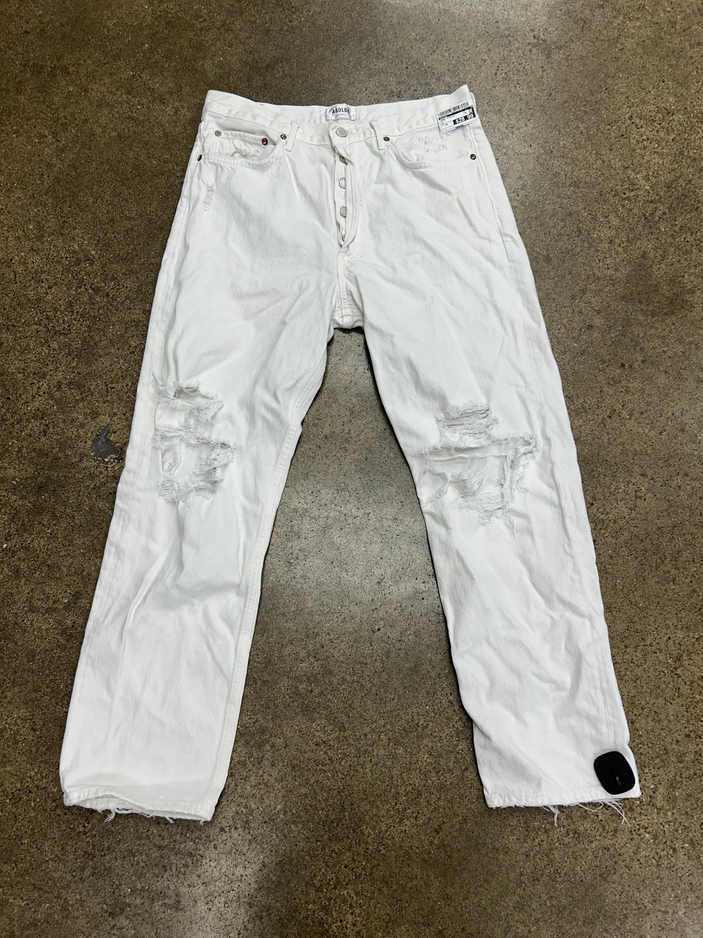 Jeans Straight By Agolde In White, Size:10
