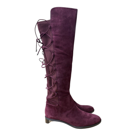 Boots Knee Flats By Vince Camuto In Purple, Size:8.5