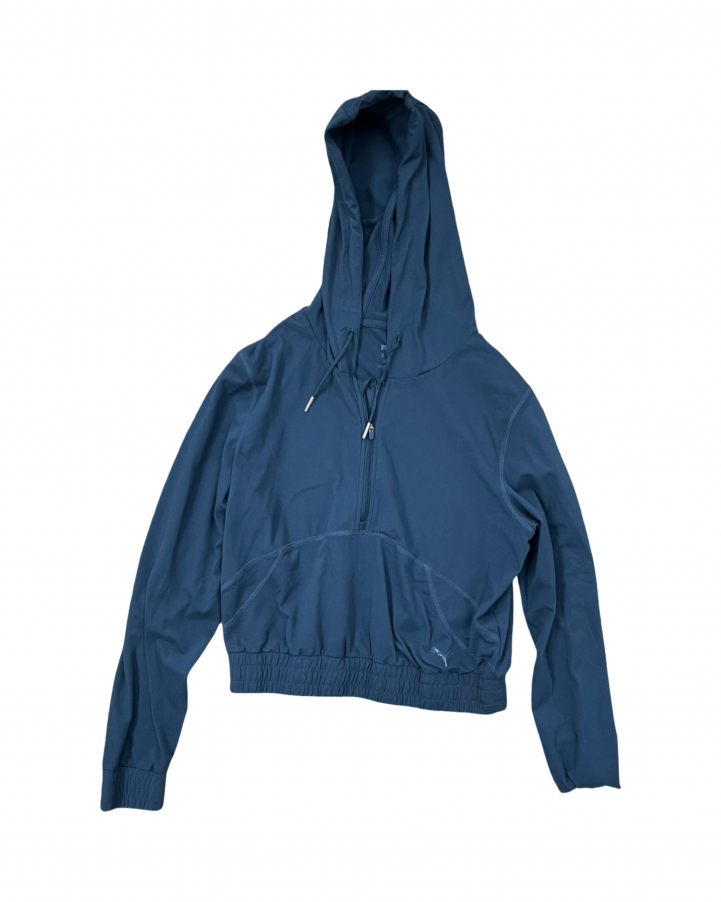 Athletic Top Ls Hoodie By Puma In Teal, Size:M