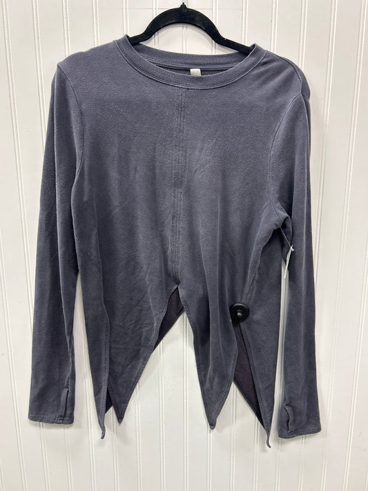 Athletic Top Ls Collar By Athleta In Grey, Size:M