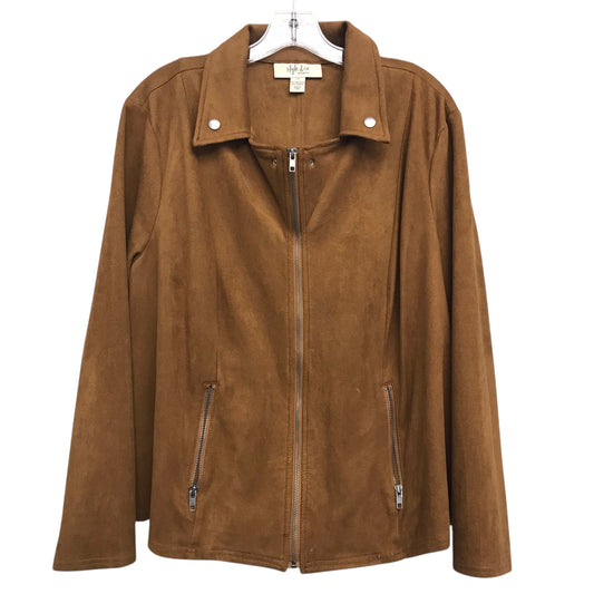Jacket Other By Style And Company In Brown, Size:2X