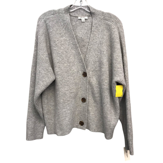 Sweater Cardigan By On 34Th In Grey, Size:1X