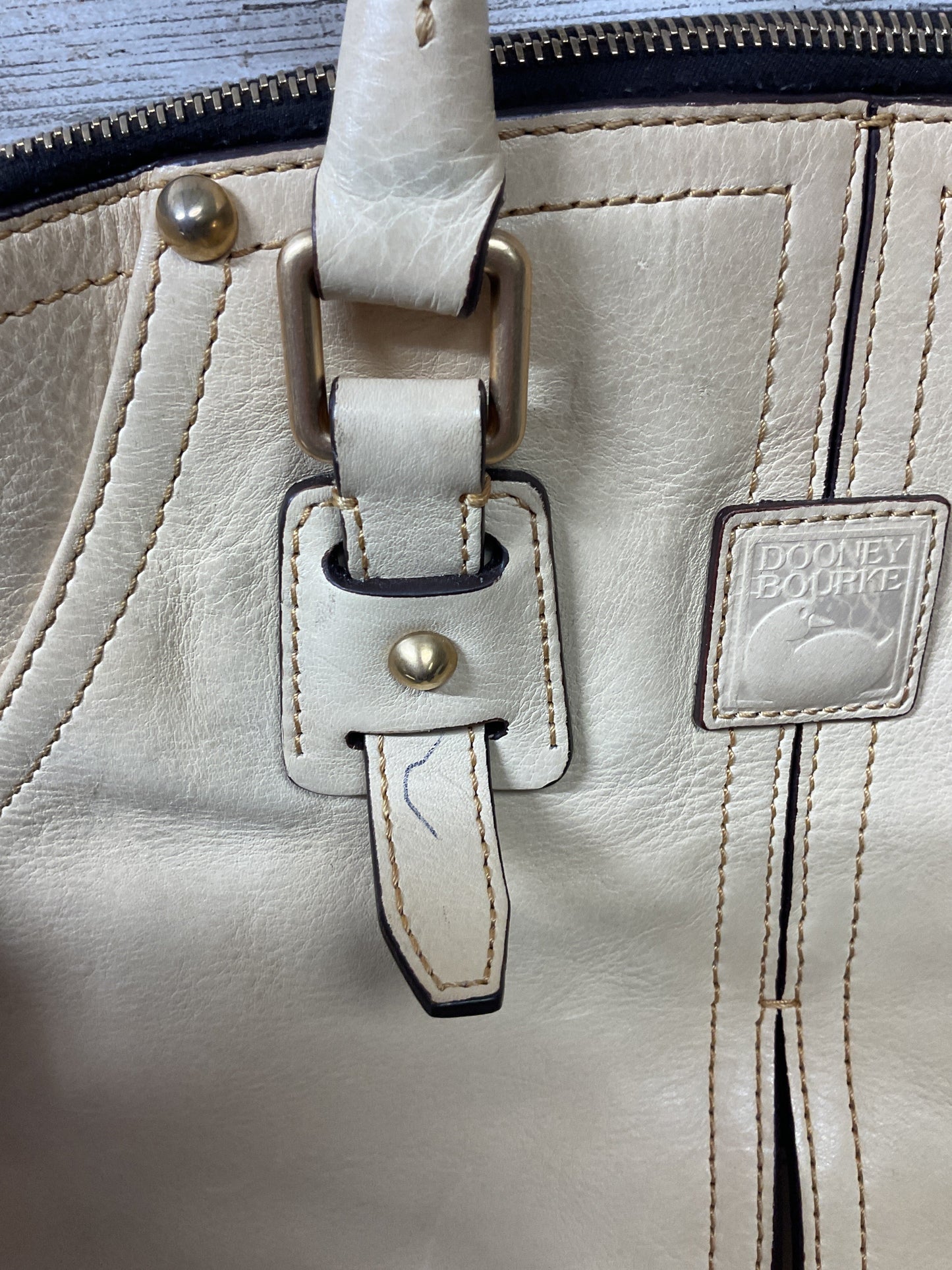 Handbag Designer By Dooney And Bourke In Tan, Size:Large