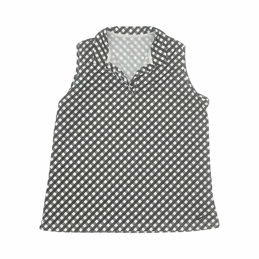 Athletic Top Ss By Nike In Black & White, Size:Xl