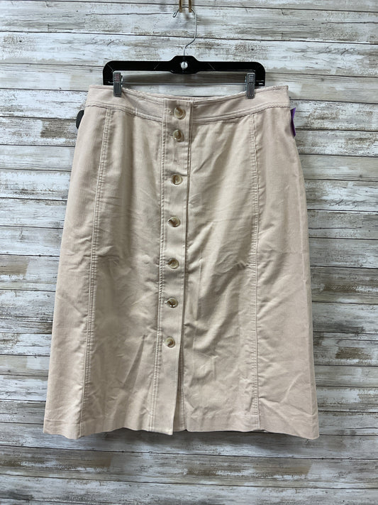 Skirt Midi By Banana Republic In Tan, Size:16