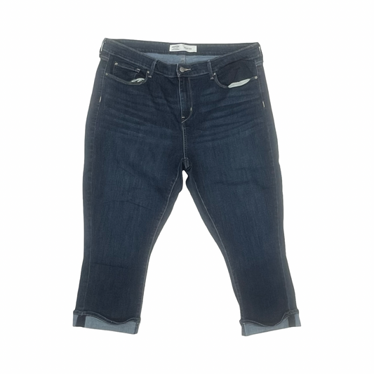 Jeans Cropped By Levis Signature In Blue Denim, Size:20
