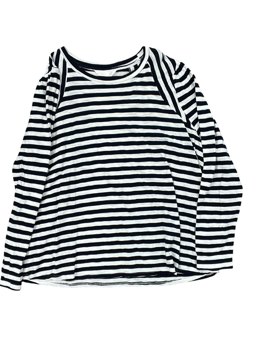 Top Ls By Lc Lauren Conrad In Blue & White, Size:2X