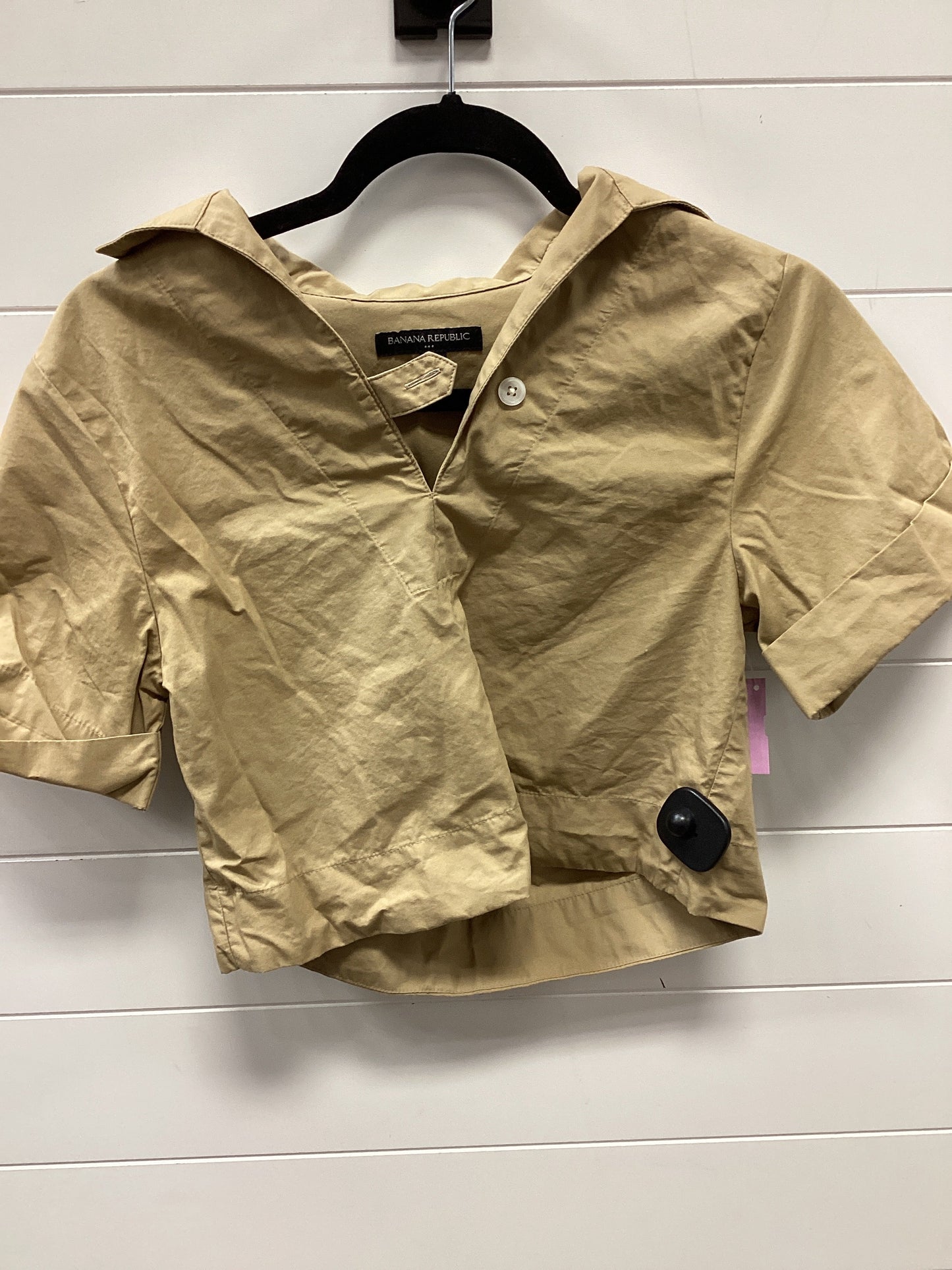 Blouse Ss By Banana Republic In Tan, Size:Xxs