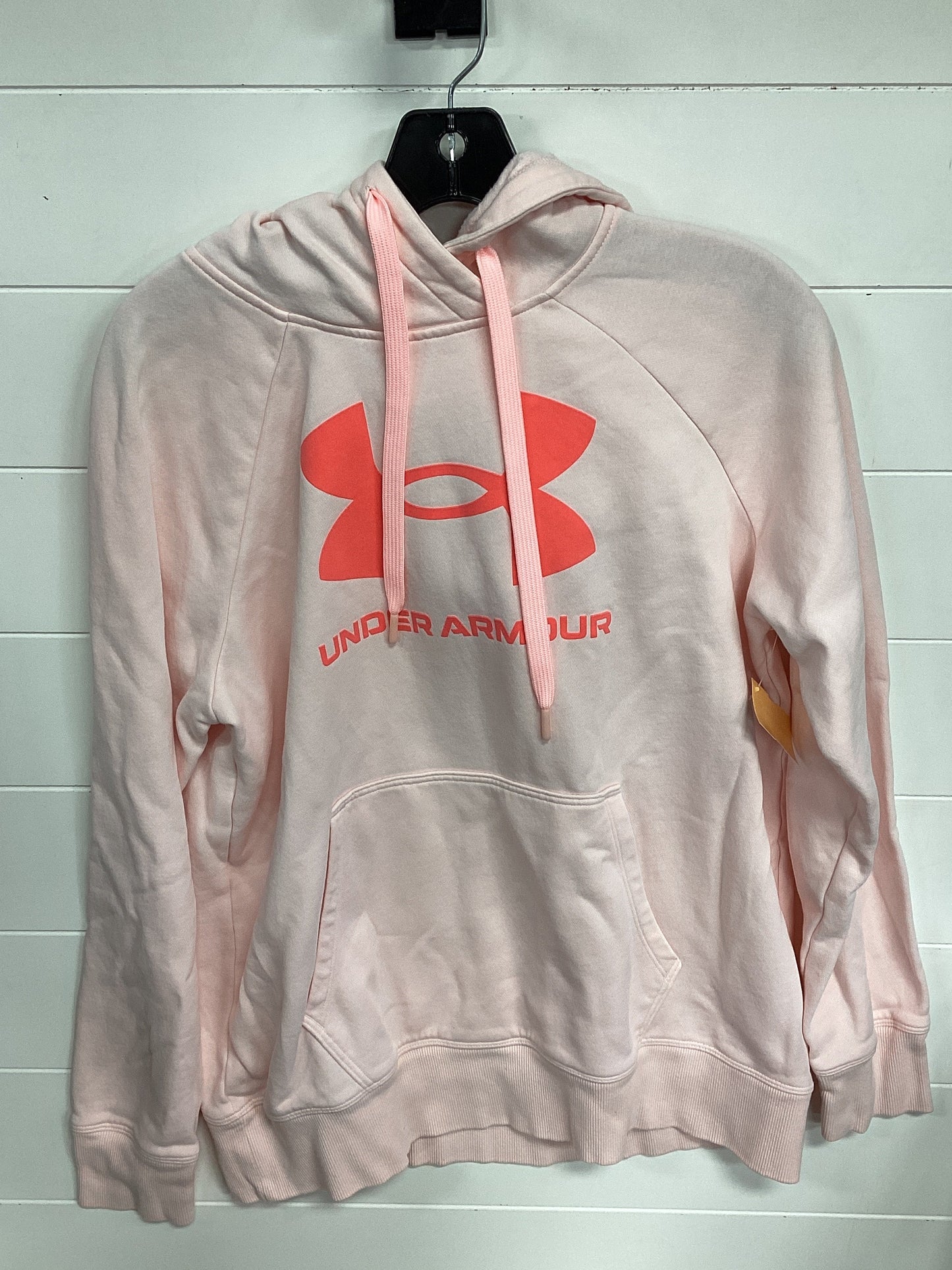 Athletic Sweatshirt Hoodie By Under Armour In Pink, Size:M