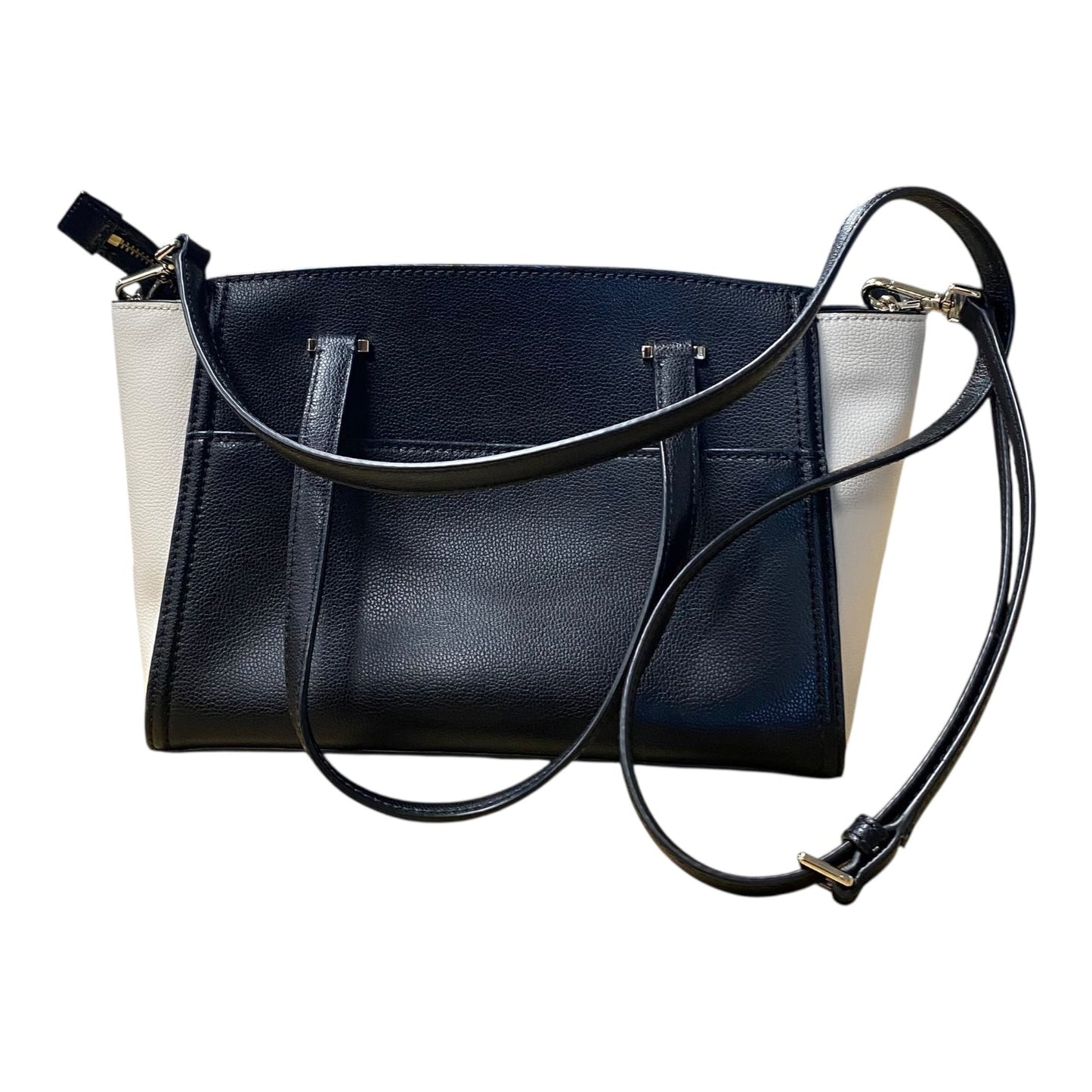 Handbag Designer By Kate Spade In Black & White, Size:Medium