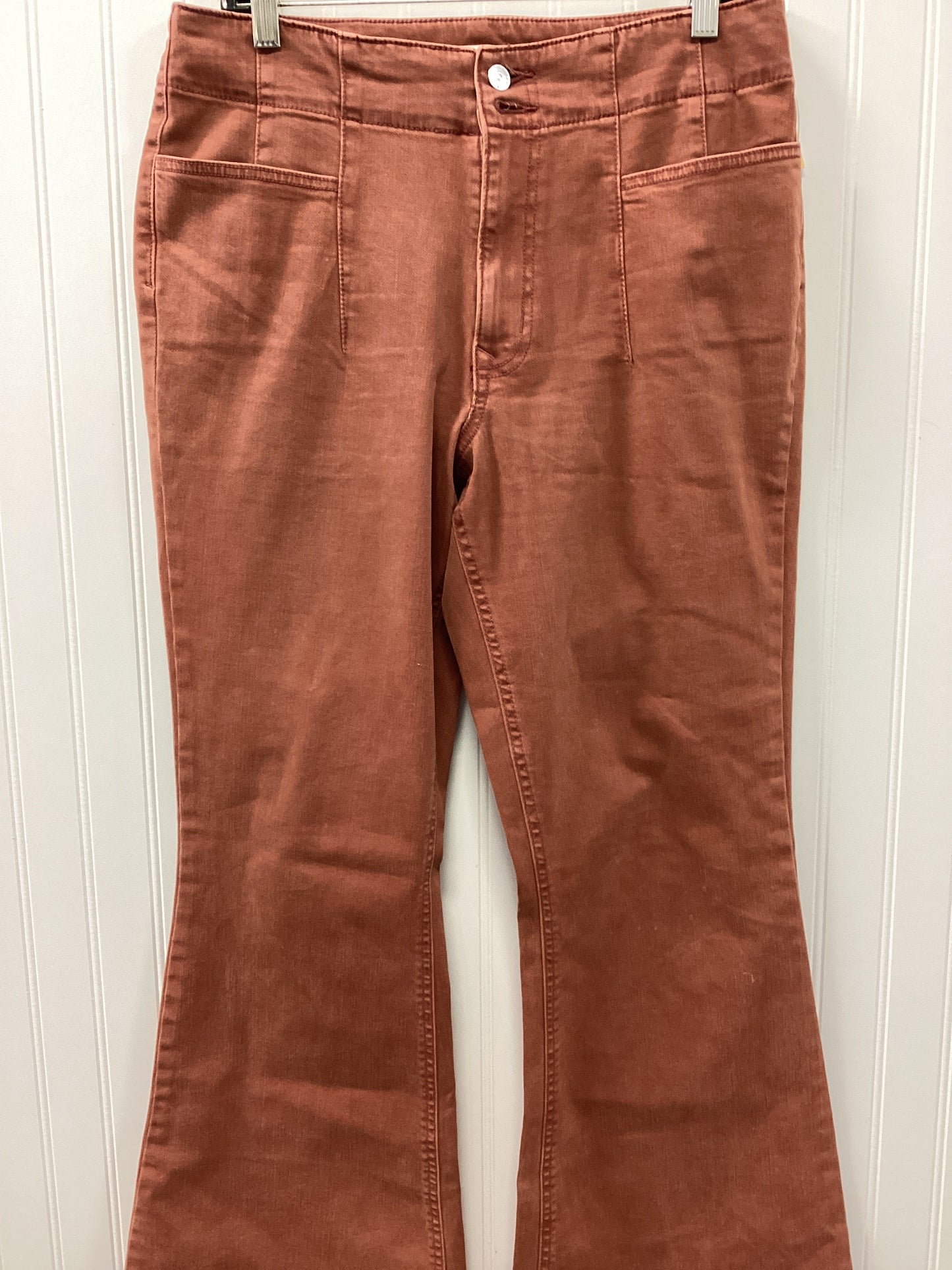 Jeans Flared By Maurices In Brown Denim, Size:12