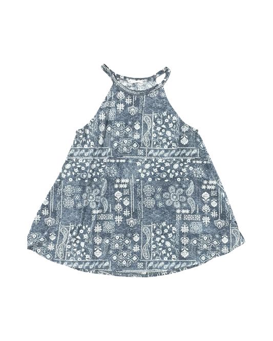 Top Sleeveless By Clothes Mentor In Blue & White, Size:M