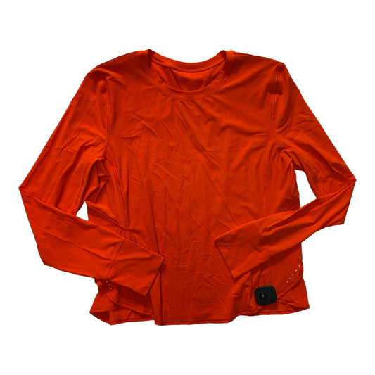 Athletic Top Ls Collar By Lululemon In Orange, Size:M