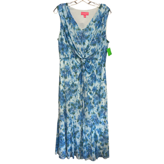 Dress Casual Midi By Isaac Mizrahi Target In Floral Print, Size:L