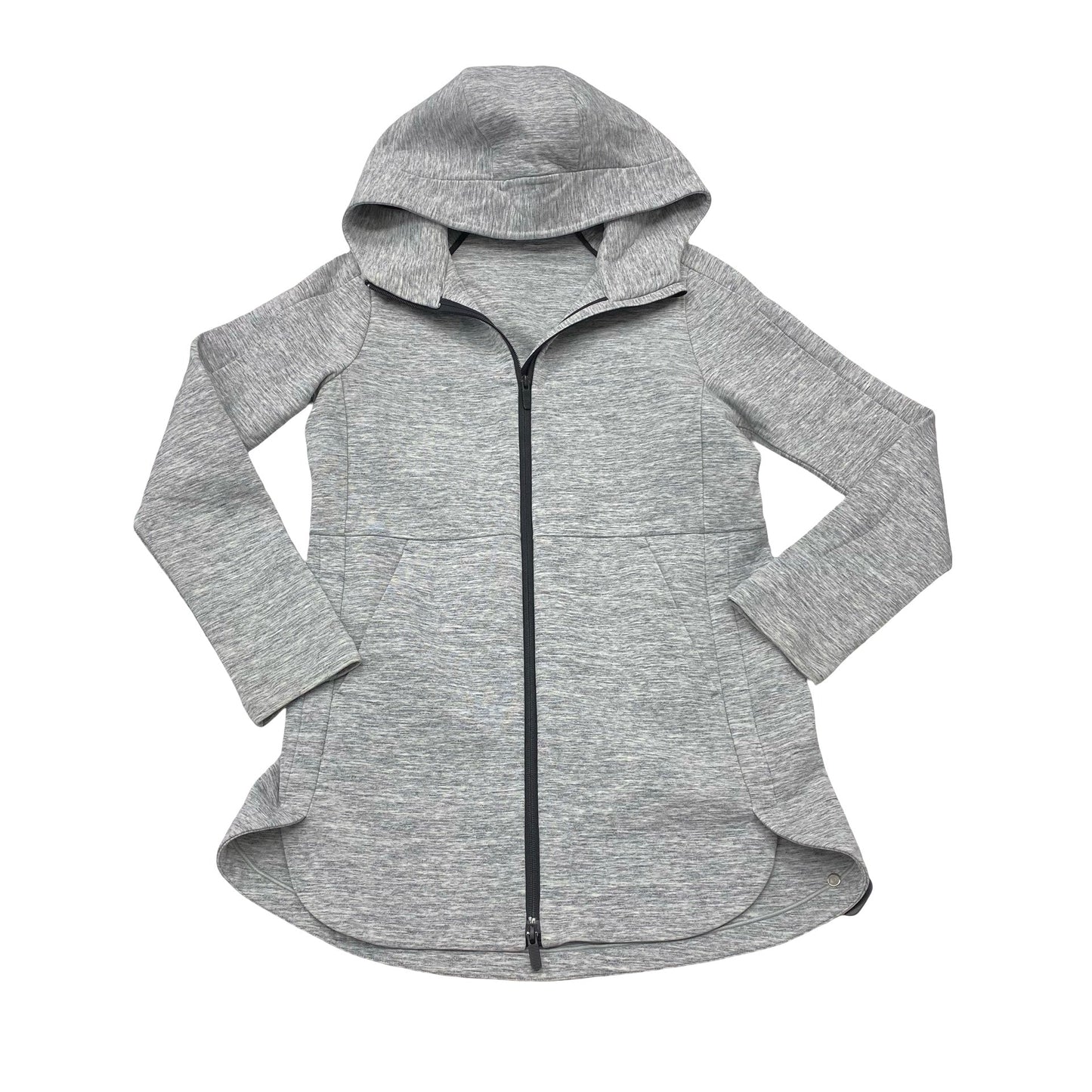 Athletic Jacket By Lululemon In Grey, Size:6