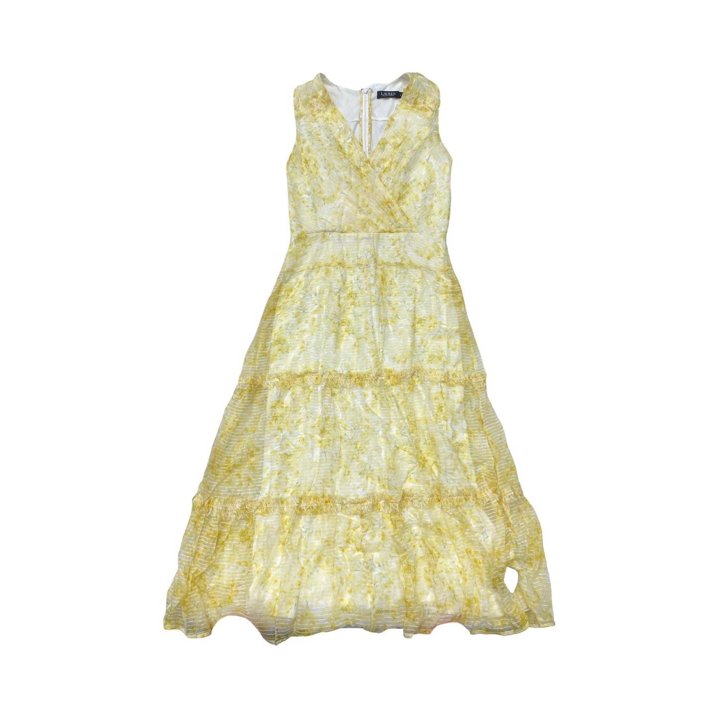 Dress Casual Maxi By Lauren By Ralph Lauren In Yellow, Size:4